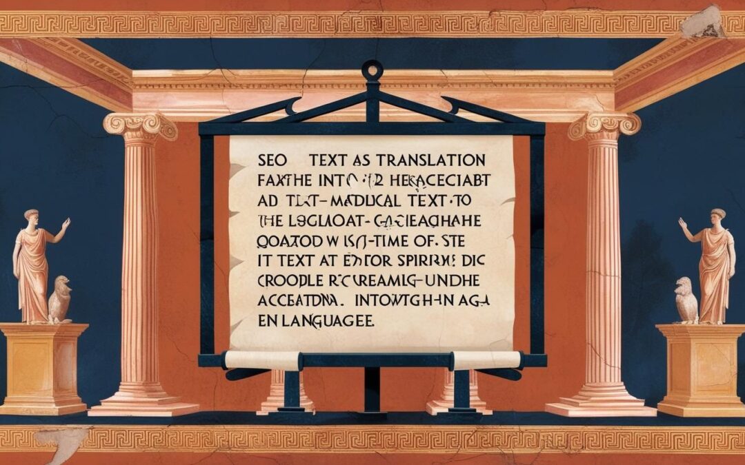 My experience SEO translation into English